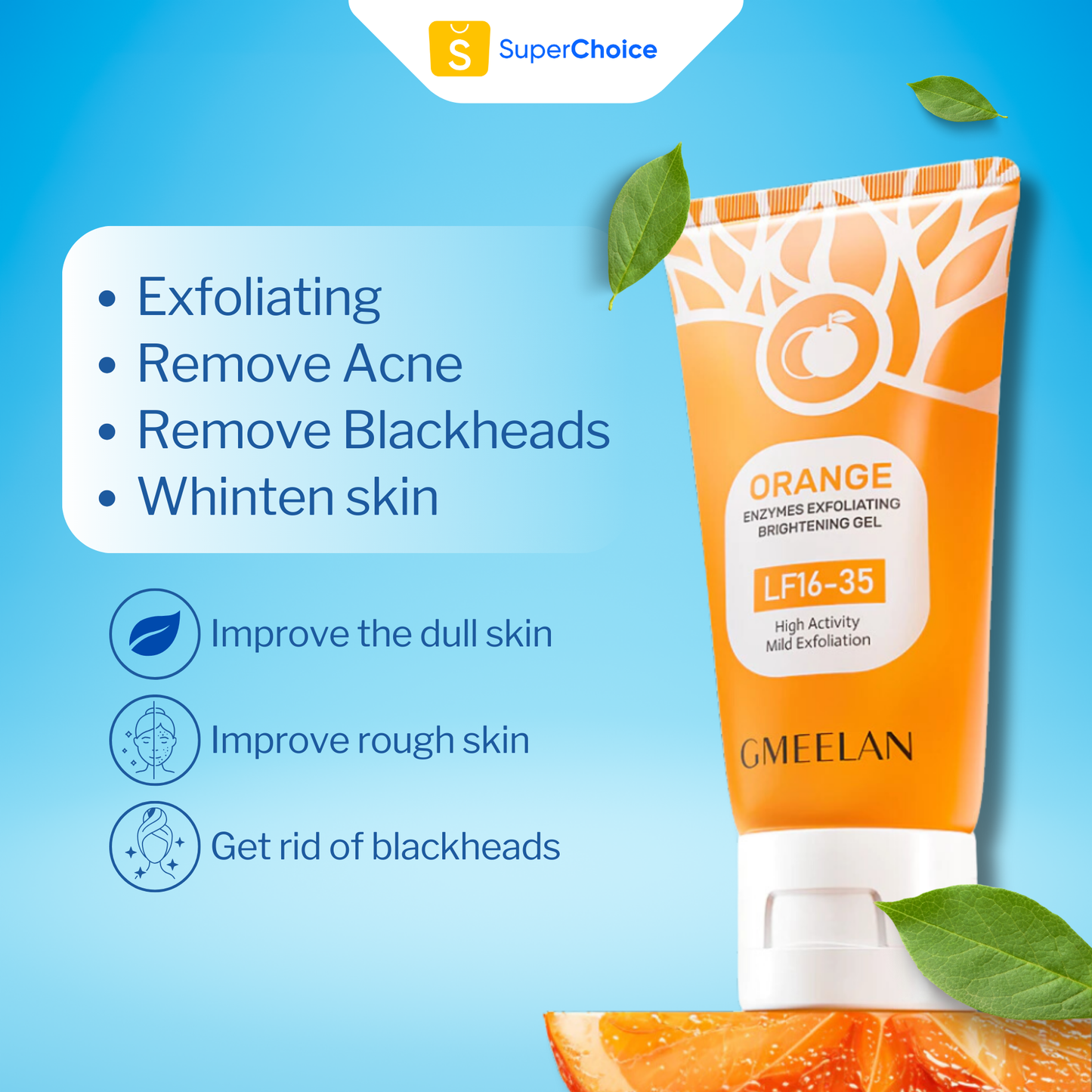 Gmeelan Orange Exfoliating Whitening Gel, Gmeelan Orange Exfoliating Gel Face Whitening