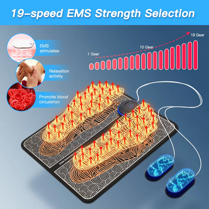 EMS Foot Massager Mat Muscle Stimulator Electric TENS