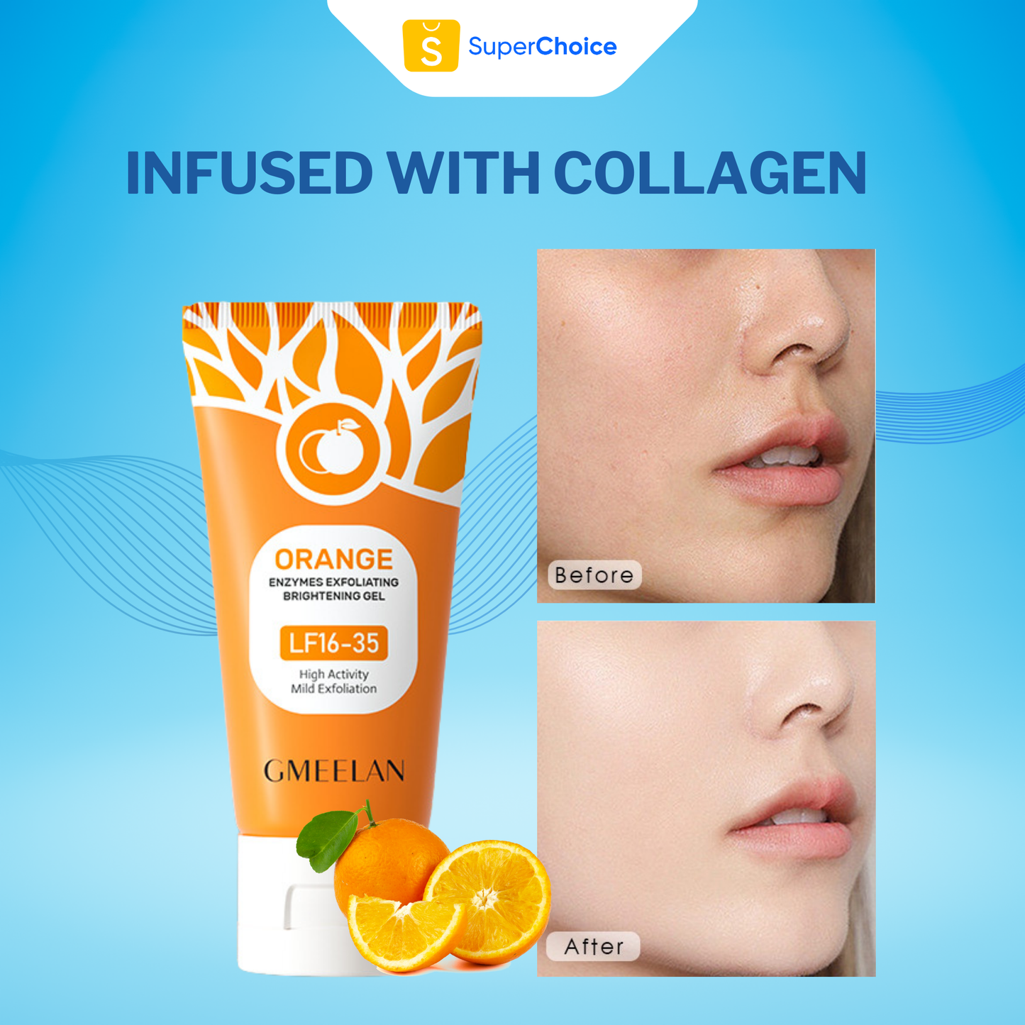 Gmeelan Orange Exfoliating Whitening Gel, Gmeelan Orange Exfoliating Gel Face Whitening