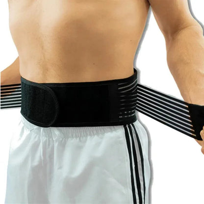 Generic black : New Adjustable Pull Heat Therapy Waist Elastic Belt Lumbar Back Brace Support worldwide fashion Drop Shipping