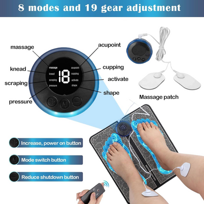 EMS Foot Massager Mat Muscle Stimulator Electric TENS