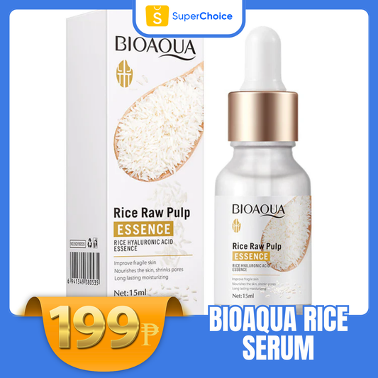 BIOAQUA Rice Raw Pulm Face Essence Hyaluronic Acid Shrink Pores Soften Moisturizing Facial Serum Skin