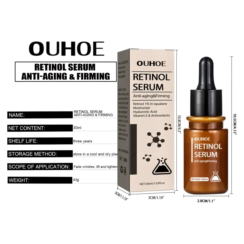 Feiko 2Pcs 30ml OUHOE Retinol skin beauty essence collagen regeneration fade fine lines anti-aging facial care moisturize and tighten skin