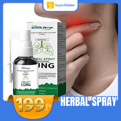 Herbal Spray Cleansing Lungs, Herbal Lung Cleaning Spray, Lung Detox Herb Cleanser, Herbal Essence for Lung Health, Naturally Reduces Cough and Clears Phlegm