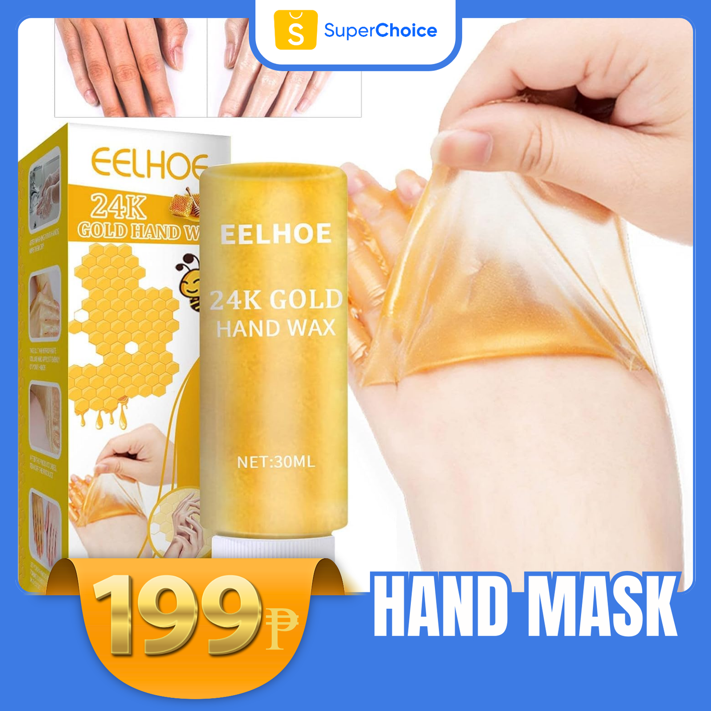 Honey Peel off Hand Mask, Moisturizing Repairing Hand Mask, Exfoliating Hand Peeling Mask, Honey Peel off Hand Mask Cream