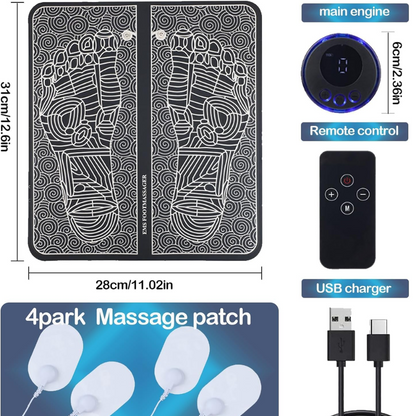 EMS Foot Massager Mat Muscle Stimulator Electric TENS