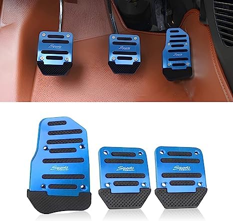 3Pcs Foot Pedal Automatic 2Pcs/Car Vehicle Manual Accelerator Brake Metal Set