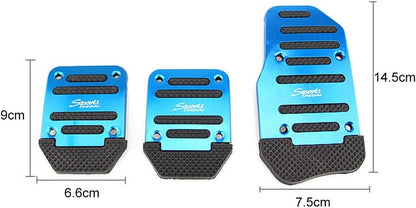 3Pcs Foot Pedal Automatic 2Pcs/Car Vehicle Manual Accelerator Brake Metal Set