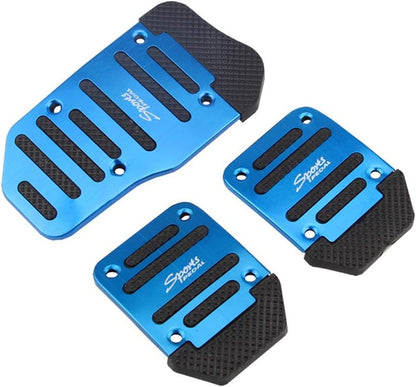 3Pcs Foot Pedal Automatic 2Pcs/Car Vehicle Manual Accelerator Brake Metal Set