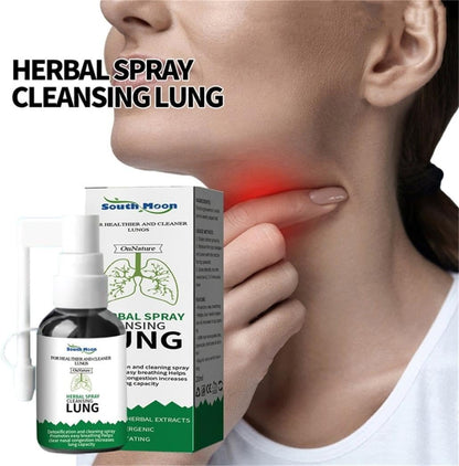 Herbal Spray Cleansing Lungs, Herbal Lung Cleaning Spray, Lung Detox Herb Cleanser, Herbal Essence for Lung Health, Naturally Reduces Cough and Clears Phlegm