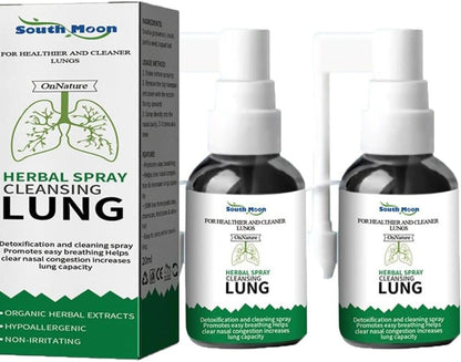 Herbal Spray Cleansing Lungs, Herbal Lung Cleaning Spray, Lung Detox Herb Cleanser, Herbal Essence for Lung Health, Naturally Reduces Cough and Clears Phlegm