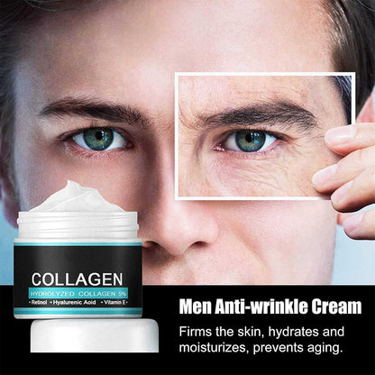 Nordterm Collagen Cream for Men, Men's Anti Age Wrinkle Cream, Mens Anti-Aging Wrinkle Cream, Men's Wrinkle Face Cream, Hydrolyzed Collagen 5% Crea