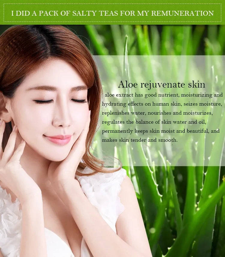 Natural Plant Facial Mask Moisturizing Oil Control Firming Fruit Aloe Korean Sheet Face Mask Beauty Skin Care Prodcuts (Aloe Vera)