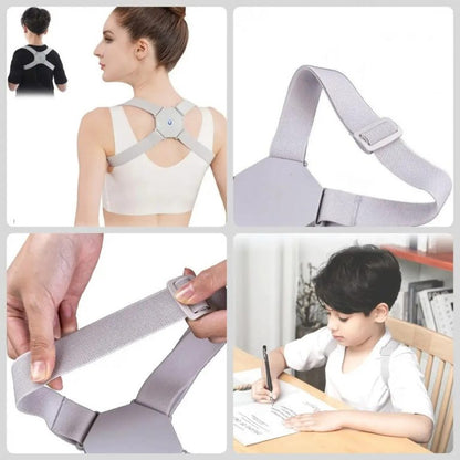 Smart Posture Corrector With Vibration – Comfortable Support For Back And Clavicle